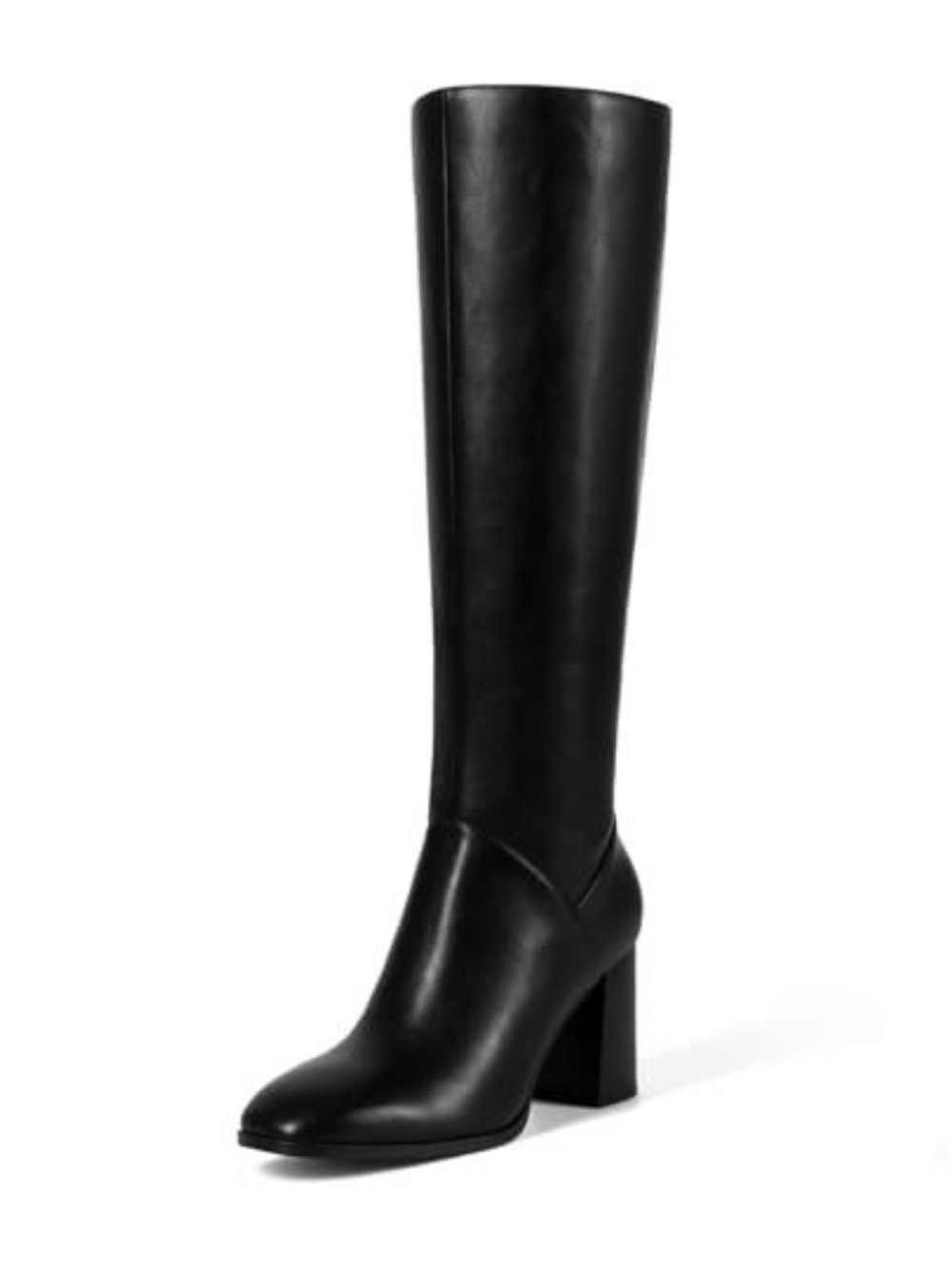 BRAND NEW Black Knee-High Block Heel Boot